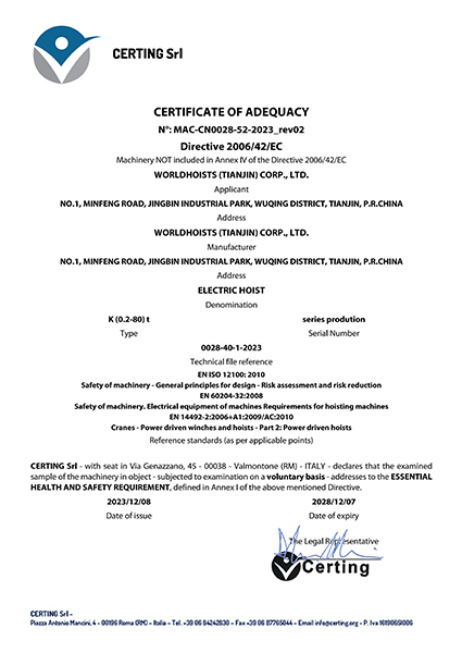 CE-single girder hoist